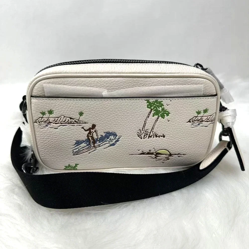Coach Jayden Crossbody Bag With Surf Print In Leather/Chalk CBI35 NWT